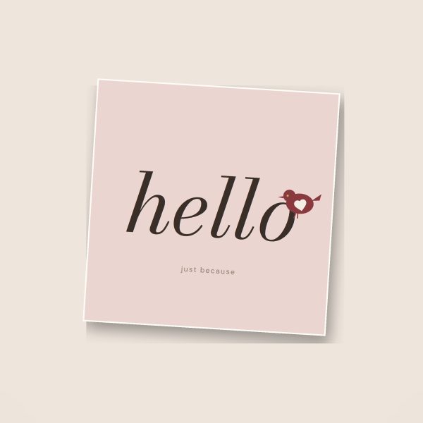 Hello card for nice occasions